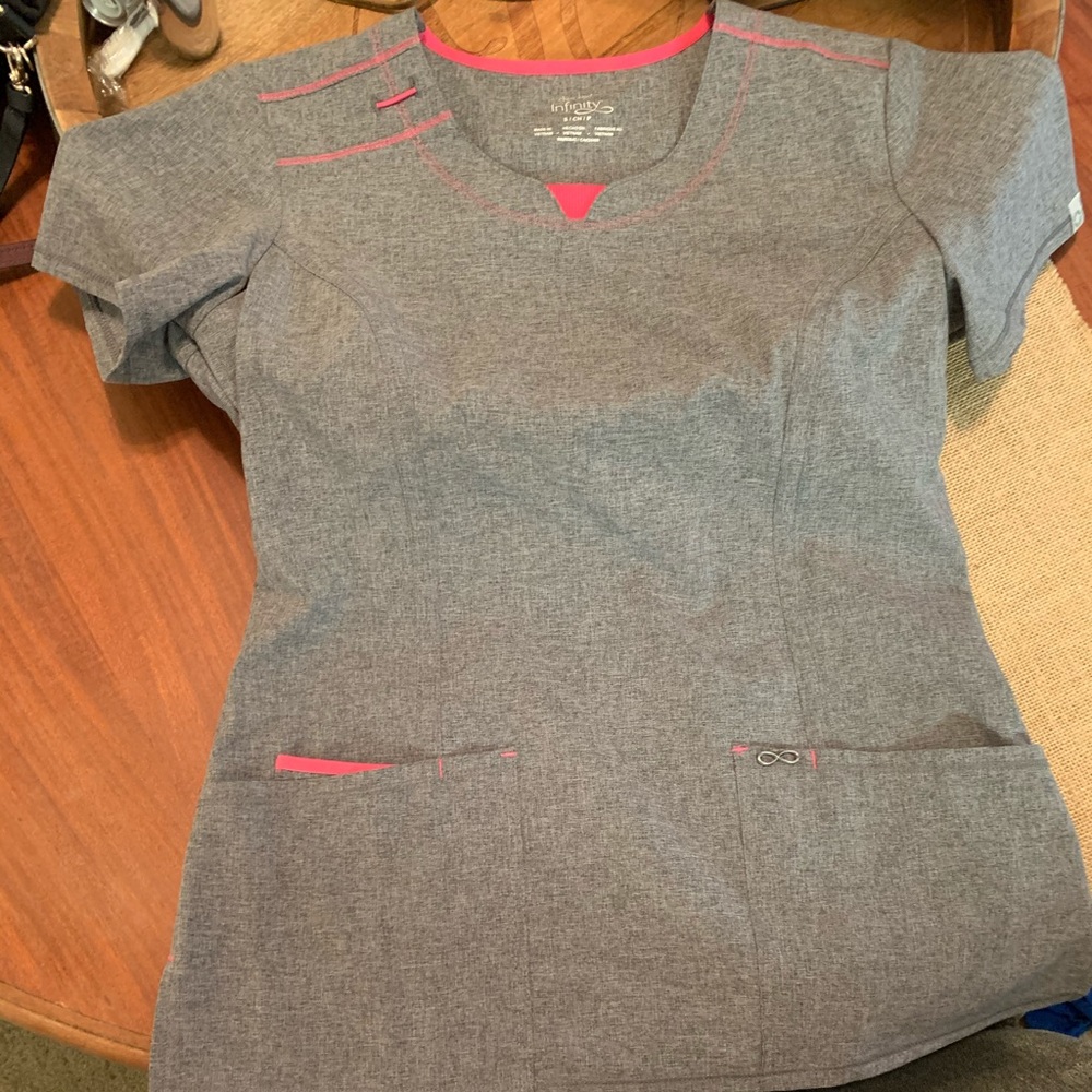 Cherokee Infinity Grey scrub top